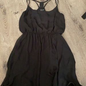 Black strapped mini dress